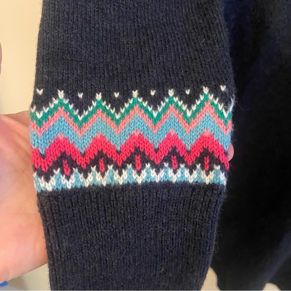 NWT Talbots Navy and Pink Sweater Dress Petite Medium - Picture 6 of 9